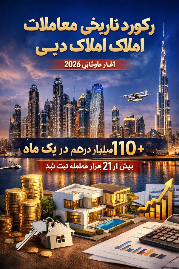 رکورد تاریخی معاملات املاک دبی در آغاز ۲۰۲۶